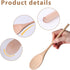HANSGO 6PCS Long Handle Wooden Cooking Spoons, 14 Inch Long Wooden Spoons Wooden Tasting Spoons Large Cooking Spoons...