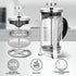 French Press Coffee Maker Carafe Coffee Presser Heat Resistant Glass with 3 Level Filtration System Stainless Steel Brews Coffee and Tea Press 12 ...