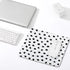 Polka Dots Square Mouse Pad Boho,White Small Mouse Pads for Desk Wireless Mouse,Stitched Edge Mousepad Non-Slip Rubber Base Gaming Mouse Mat for C...