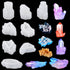FineInno 8 PCS Crystal Resin Molds,Crystal Cluster Silicone Molds for Resin, Druzy Gem Molds, Iceberg Epoxy Molds for Making Jewelry, Isomalt, Can...