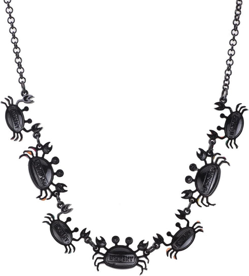 Crystal Antique Rose Gold/Silver Plated Crab Necklace Ocean Pendant Novelty Jewelry for Women Charm Party Gift...