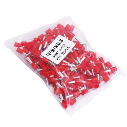 AWG12 Wire Ferrules Terminals, 250pcs AWG12 Terminal Connector Wire Insulated Cord Pin Ends Terminals for Electric, Industrial, Chemical Industry,...