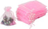HRX Package 100pcs Pink Organza Bags,4 x 6 inches Wedding Christmas Favors Gift Drawstring Bags Jewelry Pouches...