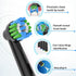 8pcs Replacement Heads Compatible with Oral B Electric Toothbrush, 4pcs Precision Clean and 4pcs Cross Clean Brush Heads, Black...