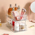 Swab Holder Canisters with Lid, Bathroom Qtip Dispenser Apothecary Jars, Clear Plastic Cotton Ball Pad Container for Cotton Swabs, Q-Tips, Make Up...