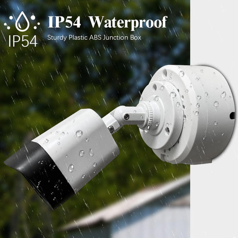 (ABS New) Security Camera Junction Box,Security Camera Bracket Outdoor,Plastic Waterproof Security Camera Mount Hide Cable Junction Box for Arlo S...