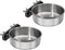 2 Pcs Small Bird Feeding Dish Cups,Parrot Food Bowl Cage with Clamp Holder Stainless Steel,Birdcage Coop Water Feeder for Cockatiel Parakeet Macaw...