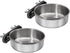2 Pcs Small Bird Feeding Dish Cups,Parrot Food Bowl Cage with Clamp Holder Stainless Steel,Birdcage Coop Water Feeder for Cockatiel Parakeet Macaw...