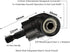 4-Piece Power Drill Sockets Adapter Sets,360°Rotatable 1/4" 3/8" 1/2" Impact Grade Driver Sockets Adapter Extension Set Drill Bit+105 Degree Right...