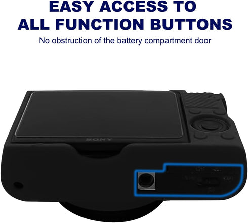 RX100 VII Case,Soft Silicone Protective Cover Protector Skin for Sony DSC-RX100 III RX100 V RX100 IV RX100 VII Digital Camera (Black)...