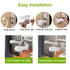 Door Lever Child Proof - Baby Proofing Door Handle -Toddler Safety Doorknob Latch for Toilet Facuet Handle - No Drilling Install - Easiest Use (Wh...