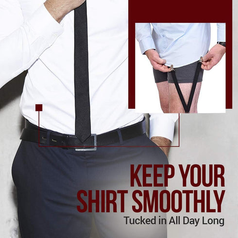 Hold’Em Garter Grip Shirt Stays MADE IN USA Ultra Soft Plush Elastic with Durable Everlasting Garter Grips - Stirrup...