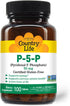Country Life P-5-P Vitamin B6 – Bioavailable Pyridoxal-5-Phosphate Supplement for Energy, Nervous System Support, and Red Blood Cell Growth – Cert...