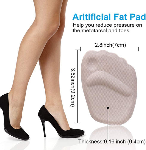 Gel Ball of Foot Cushion, 3 Pairs High Heels Shoes Inserts Forefoot Pads Foot Pain Relief Metatarsal Pads Reusable Ball of Foot Cushion for Women ...