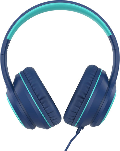 A8 Over-Ear Headphones with Microphone, Lightweight Folding Stereo Bass Headphones with 1.5M No-Tangle Cord, Portable Wired Headphones for Smartph...