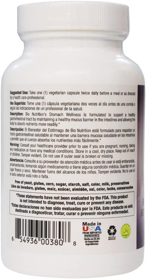 Bio Nutrition Leaky Gut Wellness, 60 Veg Caps Inc...