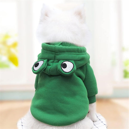 Warm Dog Winter Clothes Cute Fruit Dog Coat Hoodies Fleece Pet Dogs Costume Jacket for French Bulldog Chihuahua Ropa Para Perro(Green,XS)...