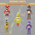 Action Figures Set, 5 Pcs Action Figures Toys, 5.5 Inches Movable Joints Collectible Toys Set with Light for Toys Dolls Gifts Cake Toppers...