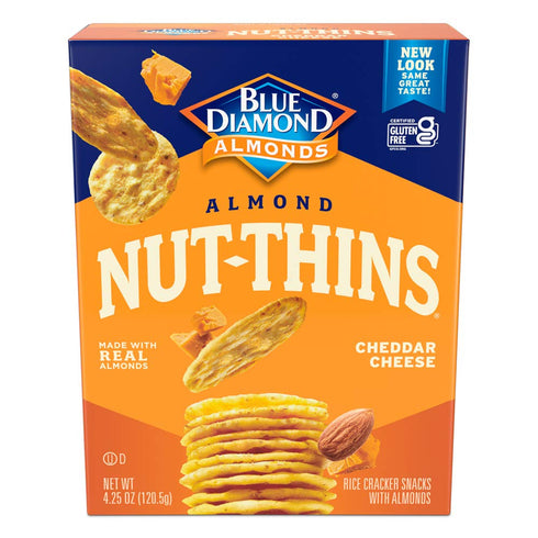 Blue Diamond Almond Nut Thins, Cheddar Cheese, 4.25 Oz...