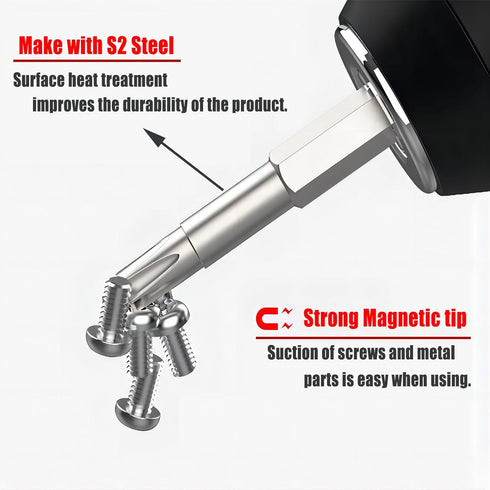 10PCS T30 Torx Screwdriver Bit, 1/4 Inch Hex Shank 65mm Long, S2 Steel Magnetic Torx Screwdriver Set Tool, Silver...