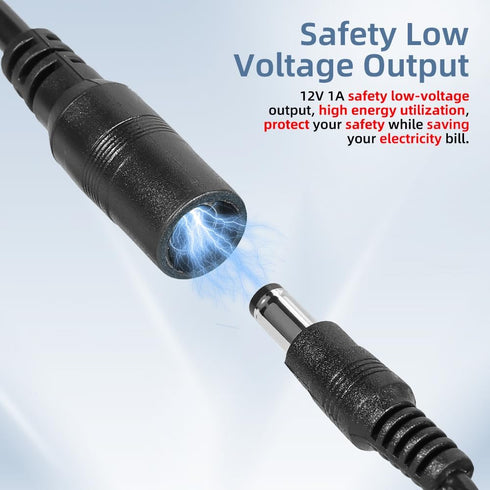 Aquarium Light LED Power Adapter AC 100-240V DC 12V 1A Replacement Power Adapter Fish Tank Light Power Supply Converter with Indicator Light...