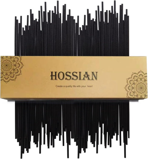 HOSSIAN 50pcs Reed Diffuser Sticks- Black Fibre Reed Diffuser Sticks-Thick Diffuser Reeds Sticks - Diffuser Sticks for Diffuser Oils Fragrance Ref...
