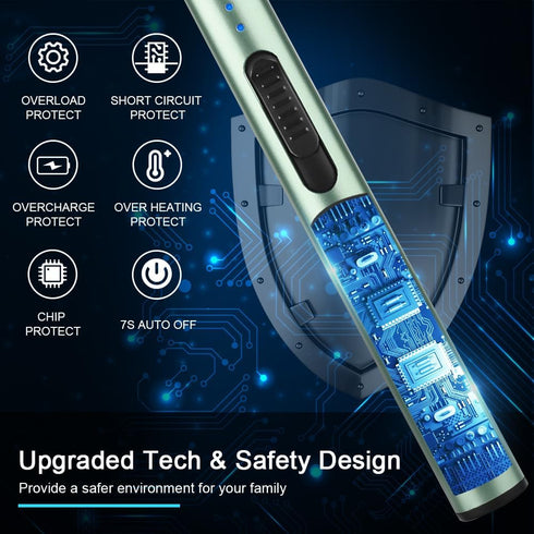 ARECTECH Electric Candle Rechargeable Lighter Arc Plasma Lighters for Candle Kitchen Camping Christmas Type-C Green...