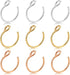 Fake Nose Ring 20G Faux Piercing Jewelry 8mm Fake Nose Ring Hoop Non Piercing Stainless Steel Nose Ring Set...