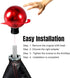 Universal Round Ball Gear Shift Knob,Chrome Finish Aluminum Shifter Knobs with 3 Adapters Compatible with Manual and Automatic Transmission Car(Re...