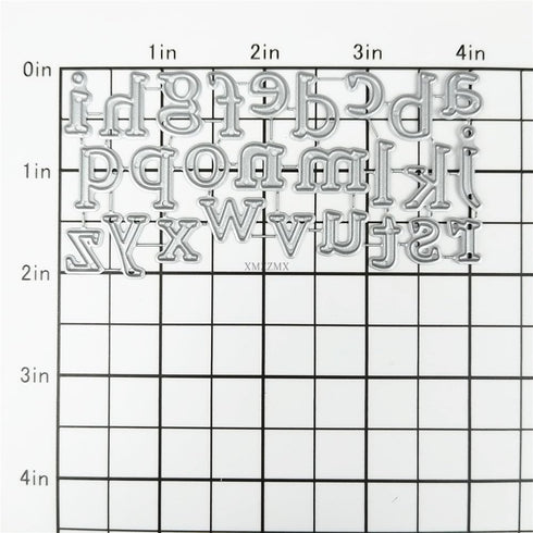 26 Lowercase Letters Standard Font Metal Cutting Dies for Card Making, Paper Embossing Die Cuts Kit Templates, Storage Pockets Supplies, Photo Fra...