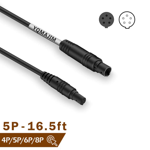YQMAJIM Dash Cam Rear View Backup Camera Reverse Car Recorder Cable 5 Pin Extension Cord (5 pin 16.5ft)...