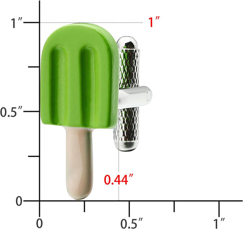 Green Popsicle Cufflinks For Men With Gift Box....