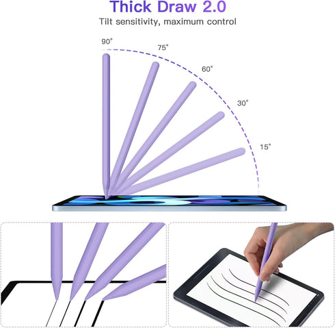 iPad Pencil 2nd Generation with Magnetic Wireless Charging, Apple Pencil 2nd Generation, Smart Pen Compatible with iPad Pro 11 in 1/2/3/4, iPad Pr...