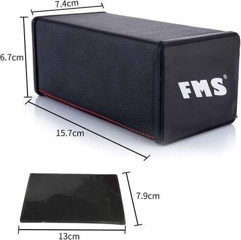 FMS Soft Car Armrest Console Cushion for Relaxation PU Leather Memory Foam Car Seat Armrest (Black)...
