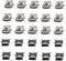 Mini USB Type B Female Port 5-Pin 180 Degree SMD SMT PCB Jack Socket - (25 Pcs)...