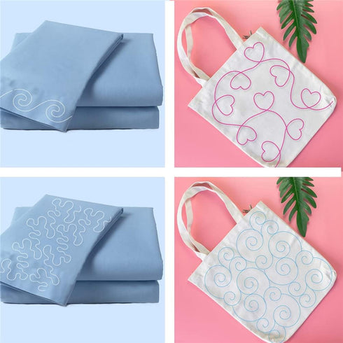 CRASPIRE 4PCS Acrylic Quilting Templates Love Lines Sewing Tools Kit Quilting Rulers DIY Sewing Tools Leather Cutting Stencils for Quilting Handwo...