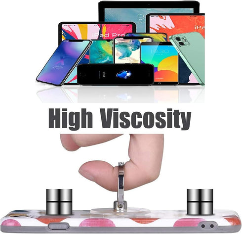 Cell Phone Ring Holder Stand, Transparent Phone Ring Holder Finger Kickstand 360° Rotation Phone Ring Finger Grip Compatible with All Smartphones(...