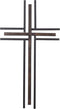 Dicksons Galvanized Look Double Layer 16 inch Decorative Metal Decorative Hanging Wall Cross...