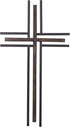 Dicksons Galvanized Look Double Layer 16 inch Decorative Metal Decorative Hanging Wall Cross...