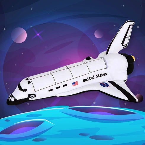 ArtCreativity Stuffed Space Shuttle - 14" Soft Cuddly Astronaut Toy for Kids, Easter Basket Stuffer, Birthday Gift...