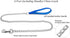 Chain Leash Metal Dog Leash Chrome Plated with Soft Padded Handle for Medium Dogs.(M, Blue Handle)...