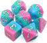 Dice Resin D&D Transparent Dice Set Fit Dungeons and Dragons DND RPG Pathfinder Role Playing Games Blue Green Rose 3 Layers Polyhedral Dice...