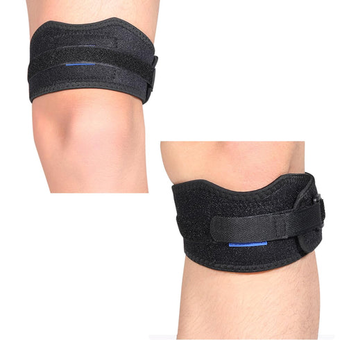 2 Pack Knee Pain Relief & Patella Stabilizer Knee Strap Brace Support for Hiking, Soccer, Basketball, Running, Jumpers Knee, Tennis, Volleyball & ...