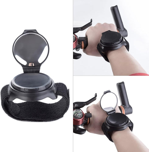 Handlebar Bike Mirror,Bike Accessories, 360 Degree Adjustable Rearview Wristband Rear View Arm Wear Handlebar Safety...