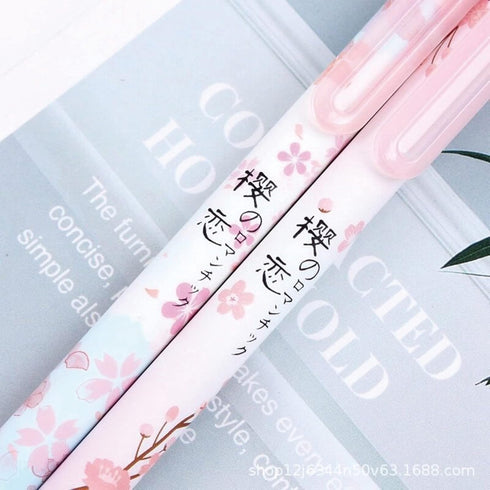 6 Pcs Gel Ink Pens Cartoon Retractable Pens Cute Animal Pen 0.5mm Ballpoint Pen Office School Supplies for Girls (Sakura)...