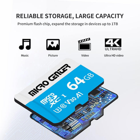 Micro Center 64GB microSDXC Card 2 Pack, Nintendo-Switch Compatible Micro SD Card, UHS-I C10 U3 V30 4K UHD Video A1 R/W Speed up to 95/30 MB/s Fla...
