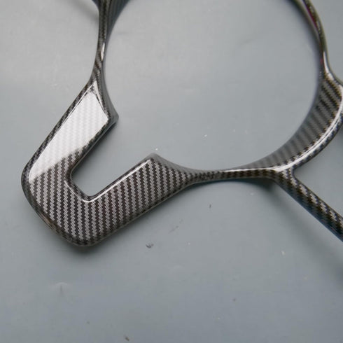 Interior Trims Steering Wheel Cover Accessories for Mercedes-Benz CLA CLS GLC GLE GLS A B C E Class (Carbon Fiber Print, Style A)...