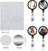 Hotop 50 Pieces 1 Inch Sublimation Badge Reel Blanks Round Sublimation Aluminum Sheets Blanks Aluminum Board Heat Transfer Stickers for Collapsibl...