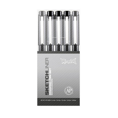 Montana Cans Sketchliner 5-Pen Set, Black (337383)...