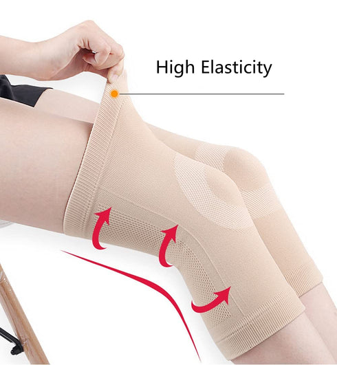JUMISEE 1 Pair Compression Knee Sleeve for Men Women, Cotton Knee Brace Leg Support for Running Pain Management Arthritis Pain Relief Rheumatism...